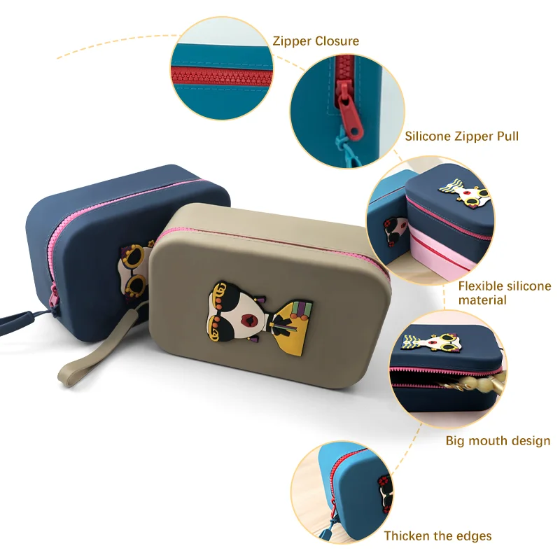 Silicone Travel Makeup Bag Large Capacity Make Up Pouch Makeup Organizer Bag Waterproof Toiletry Bag