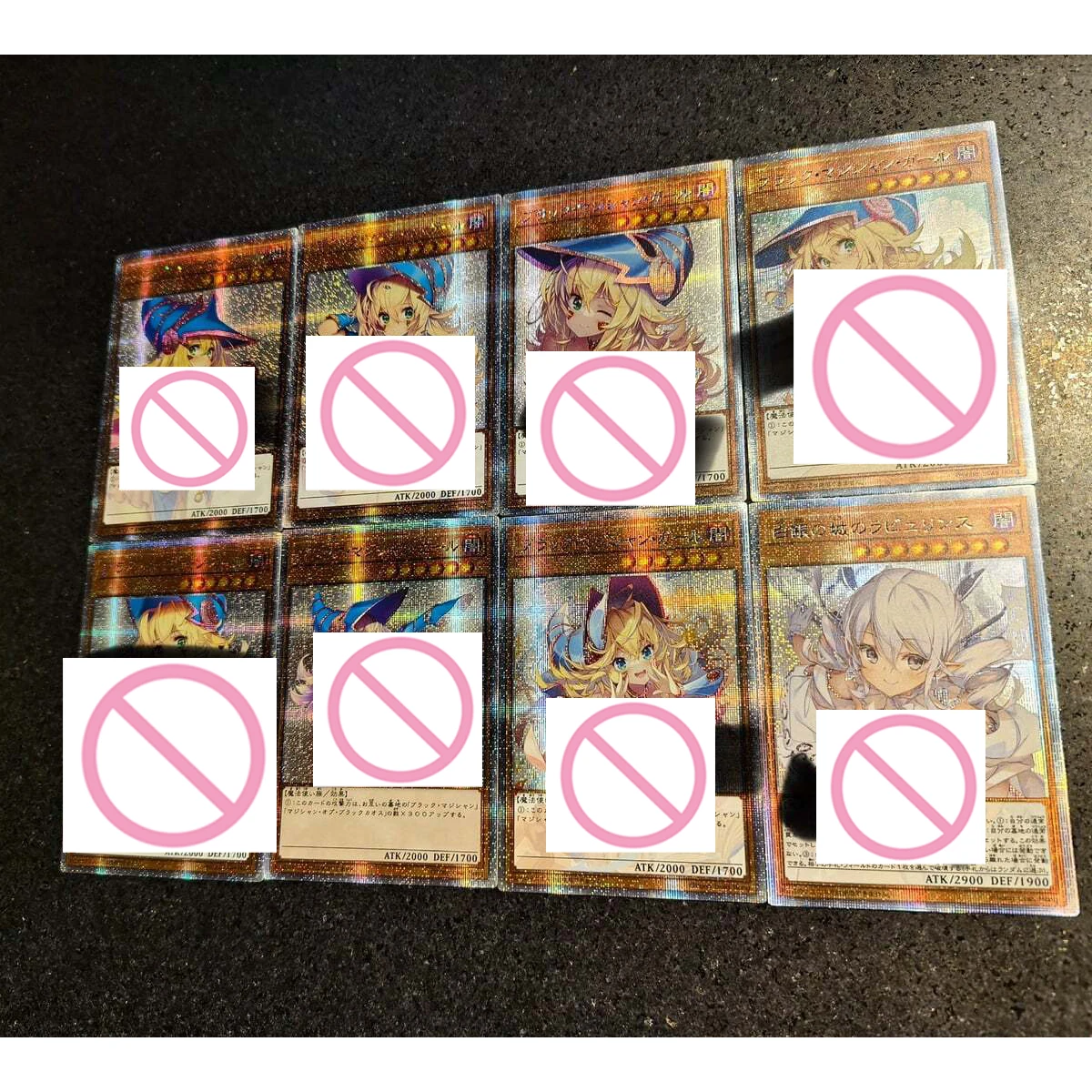 8Pcs/set Diy Self Made Yu-Gi-Oh! Black Magician Girl Collection Card Color Flash Ygo Black Magician Girl Anime Cards Gift Toys view 4