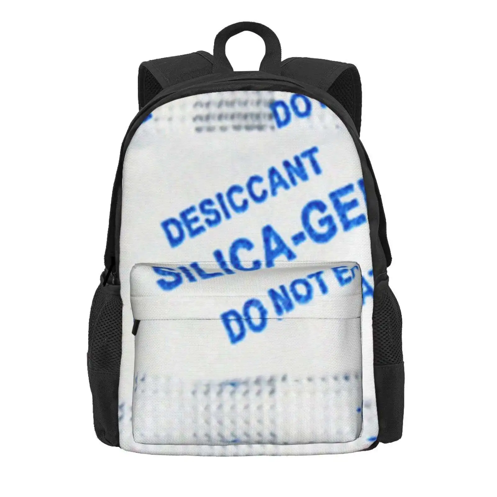 Not For Consumption Hot Sale Schoolbag Backpack Fashion Bags Silica Gel Do Not Eat Meme Funny Gag Desiccant Joke