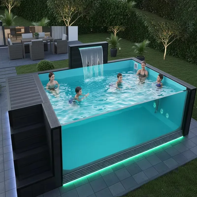 Mobile Shipping Container Pool Movable Modular Design Swimming Pool for Multi-Scenario Outdoor Activity and Rental Business