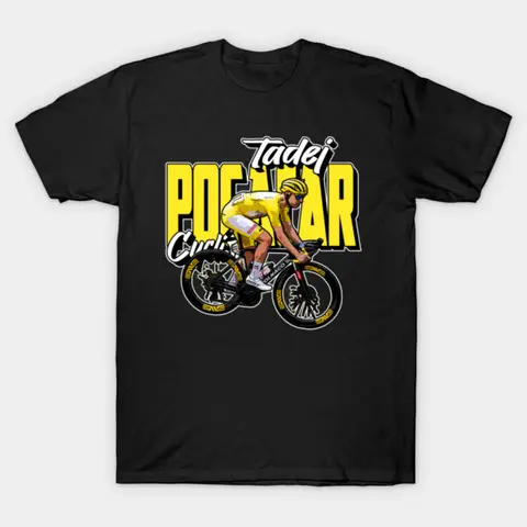 Classic Tadej Pogacar Cyclist  Bicycle T-Shirt Cotton Graphic Tee Men Women Summer Streetwear