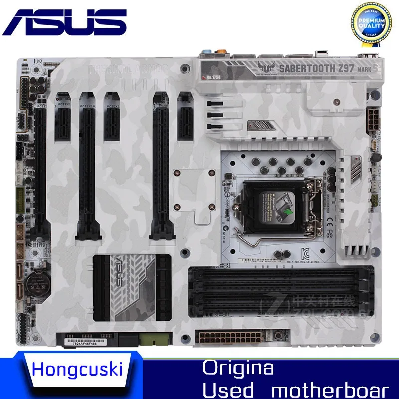 For ASUS SABERTOOTH Z97 MARK S original motherboard Socket LGA 1150 DDR3 Z97 SATA3 USB3.0 Desktop Motherboard