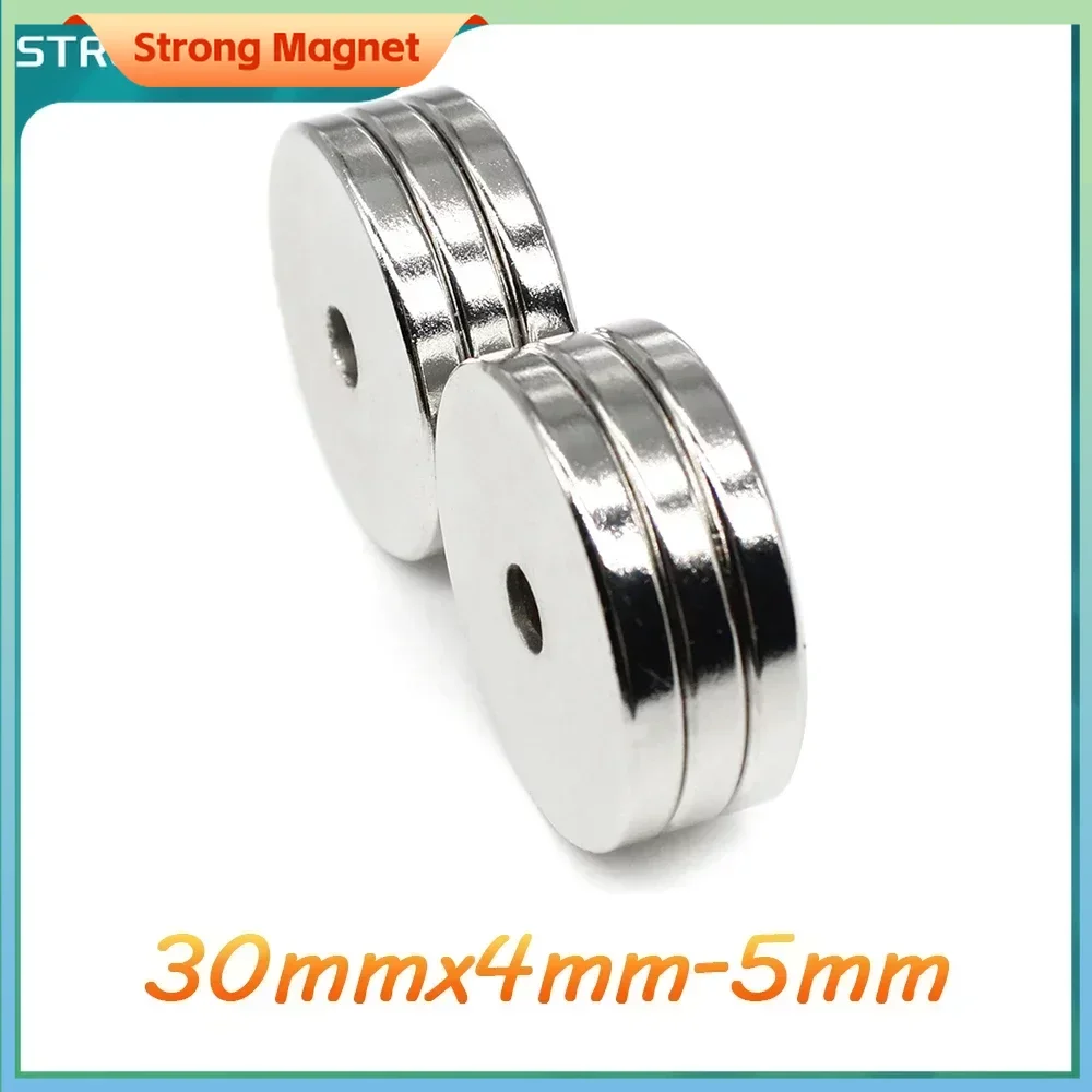 30x4-5 Round Rare Earth Neodymium Magnet 30*4 mm Hole 5mm 30x4 Disc Countersunk Strong Magnet 30x4-5mm 30*4-5