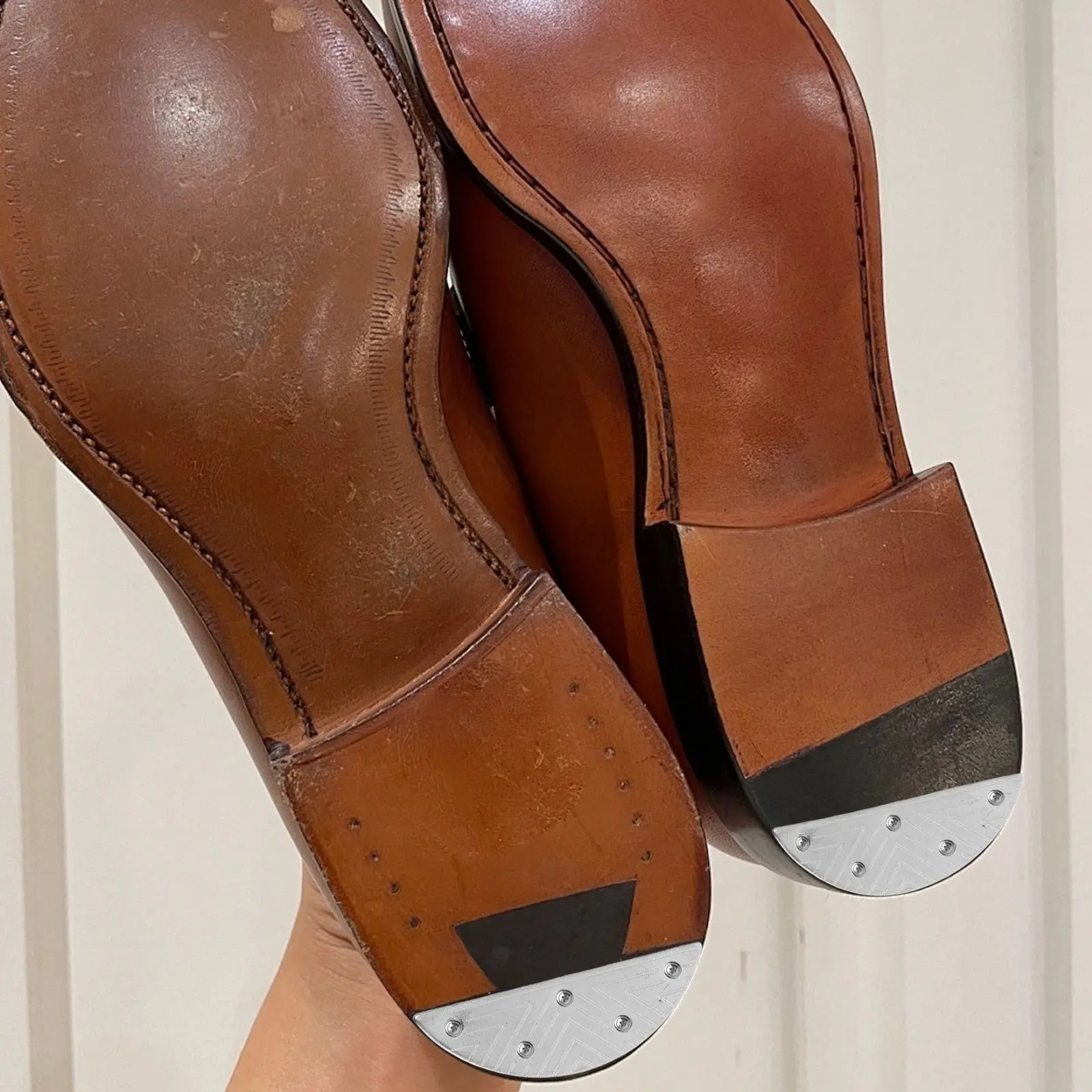 1Pair Metal Heel Repair Plates for Men Shoes Boot Antiwear Replacement Pads Sturdy Traction Pads Heel Protector Foot