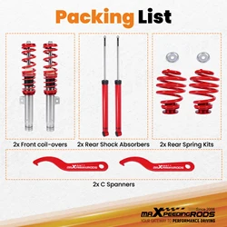 Coilovers Lowering Kit For BMW 3-Series (E46) M3 RWD 1999-2005 Spring Front Rear Coilovers, Suspension Struts