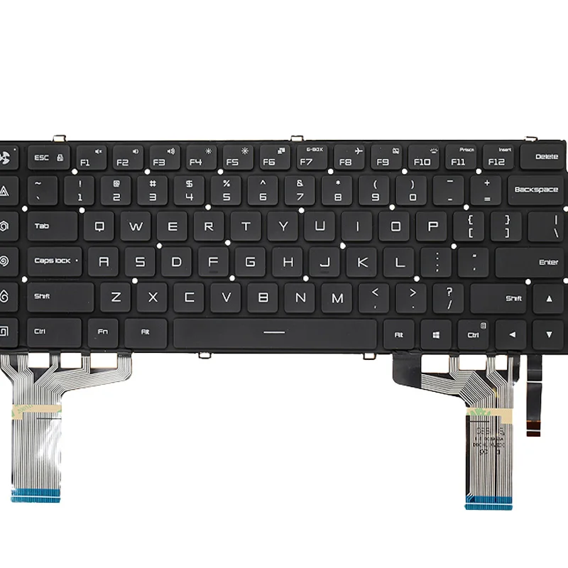 Imagem -05 - Teclado para Notebook Retroiluminado dos Eua e da Rússia Substituição para Xiaomi mi Gaming Notebook 15.6 171502-aa ab aj ao ak Xmg1902 Tm1801 Tm1806