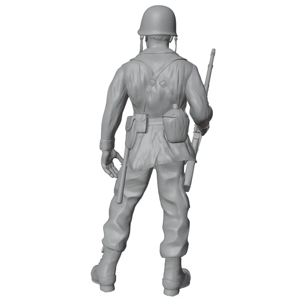 1/24/12/6 Scale soldier holding a rifle resin model, GK small 3D printed model statue, high-precision resin model, not painted