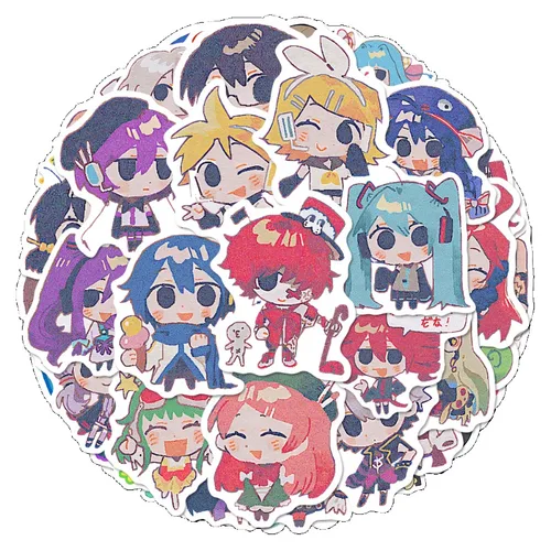 Imagen 2 del producto Kasane Teto-pegatinas de Anime Hatsune Miku, papelería para niños, colección de mensajes para estudiantes, regalo para Amiga, funda de teléfono impermeable Diy