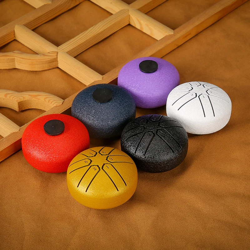 Ethereal Drum 3 Inch 6 Tone Mini Steel Air Forget Worry Percussion Instrument Ethereal Drum Children's Portable Instrument