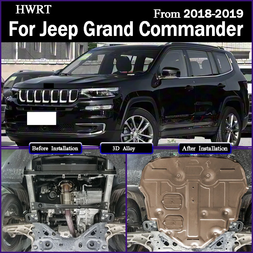 

Under Engine Splash Shield Mud Guard Board Mudguard Black Fender Cover Plate Protect For Jeep Grand Commander 2018-2019 2.0T