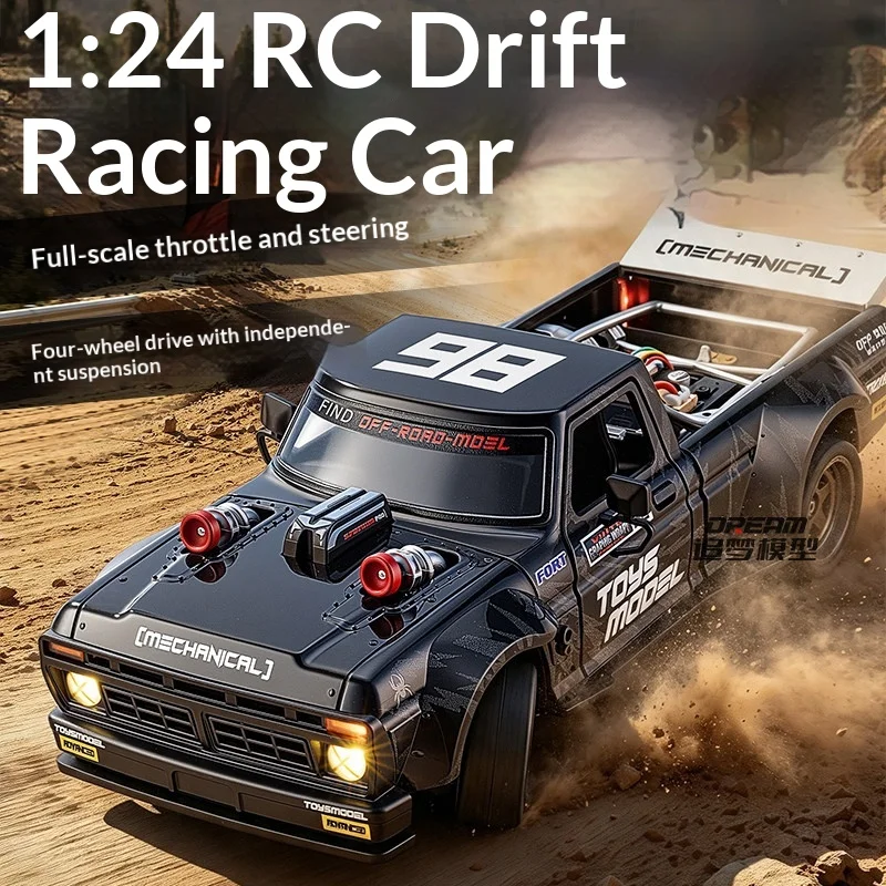CXD 1:24 Full Proportional 4WD RC Drift Car CXD2401 Remote Control Pickup Racing Vehicle for Indoor Desktop Adult Hobby