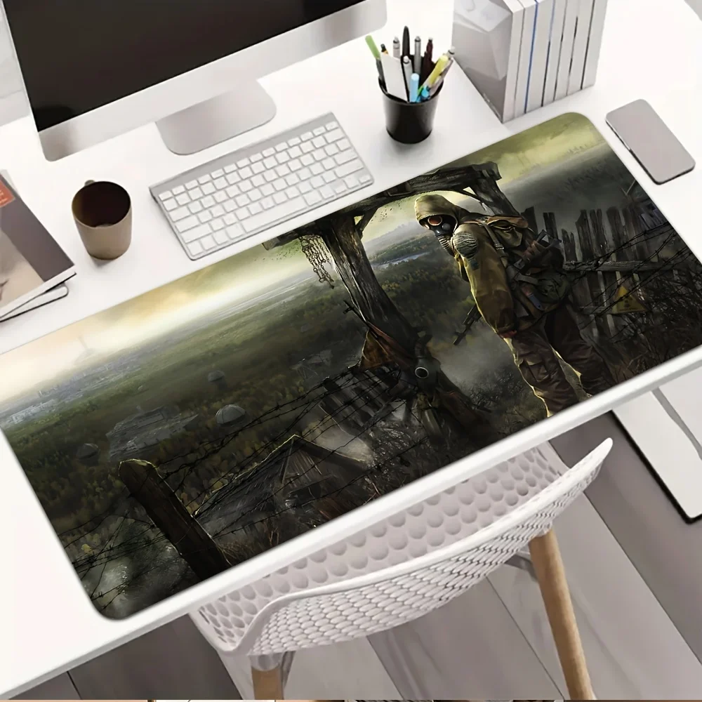 Large Gaming Mouse Pads, Post-apocalyptic Art Design, Suitable for Office Use, Durable Computer Accessory, Oversized Mouse Pad