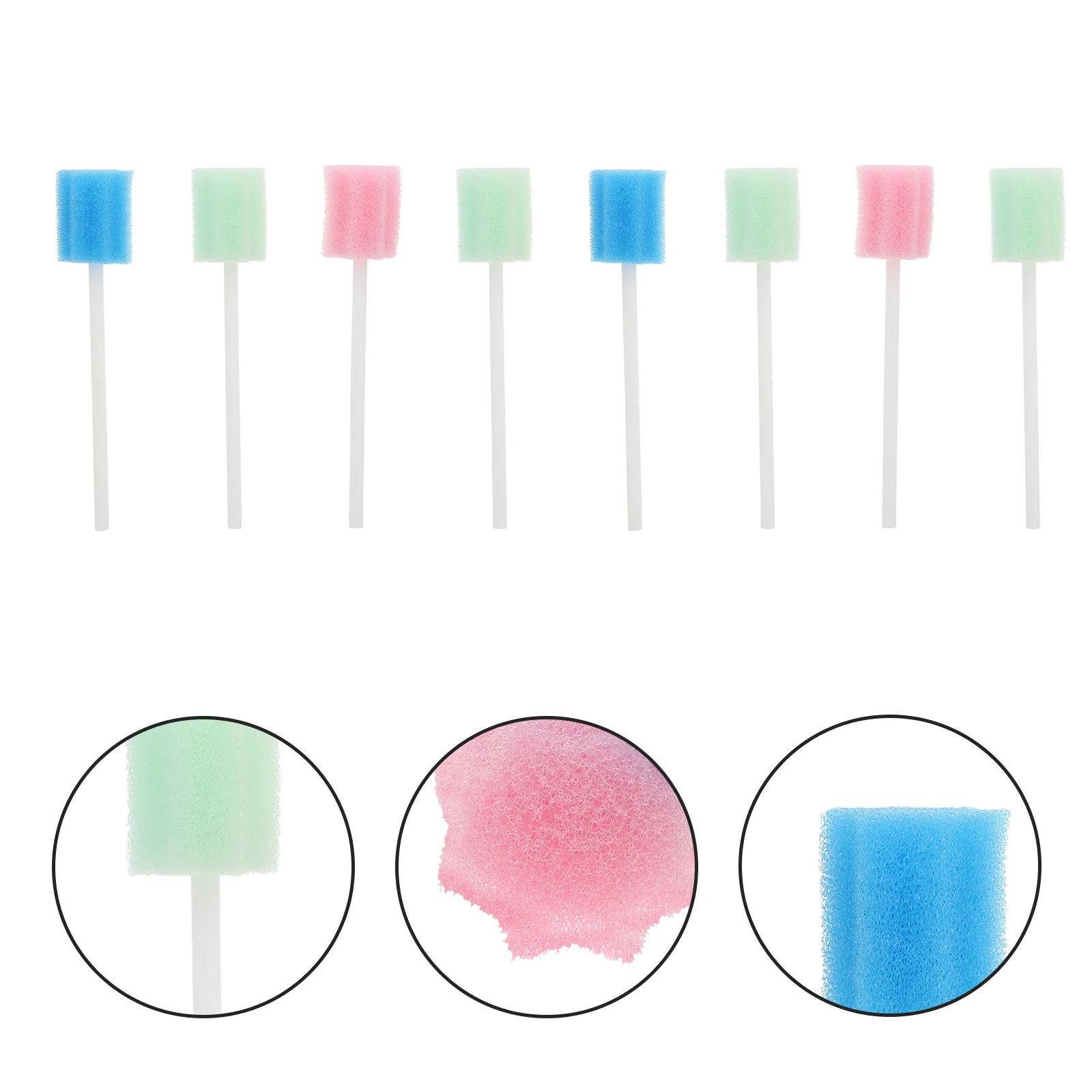 150/300Pcs Disposable Oral Care Disposable Soap Sponges For The Elderly Tooth Cleaning Mouth Swabs With Stick Sponge Head