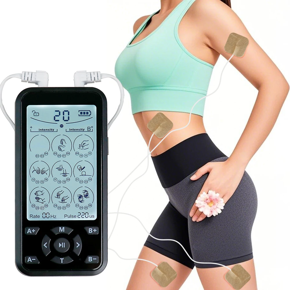 

Physiotherapy Tens Muscle Stimulator EMS Pulse Electric Ems Acupuncture Body Massage 36 Modes Low Frequency Slimming Device
