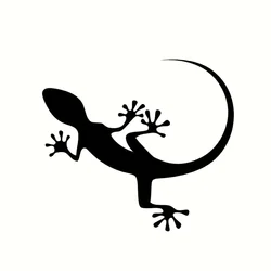 Personality Reptile Lizard Classic Car Sticker Sticker Fashion Body Window Bumper Decoration, 10cm