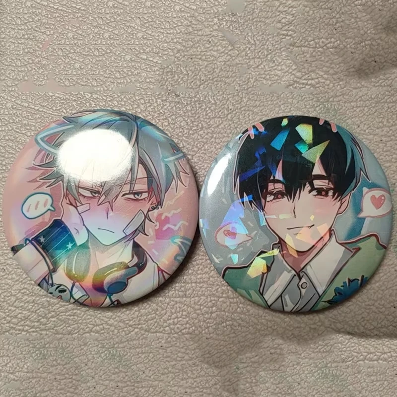 Anime Button Brooch Pins Shy Couple Alien Stage Ivan Till Cartoon Badge for Backpack Jewelry Accessories Brooch Handmade Gifts image 4
