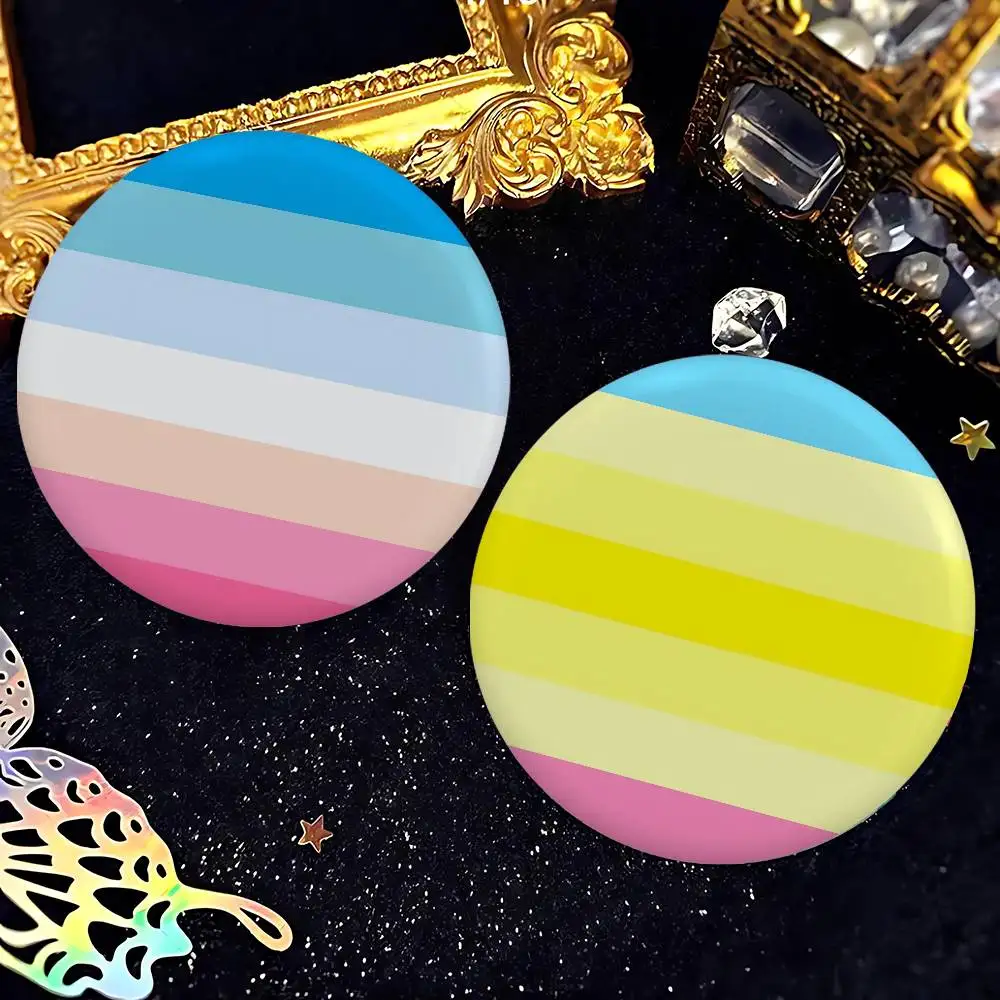 شارات LGBT المثليات موضة جديدة الهيب هوب متعددة الاستخدامات شارة معدنية مستديرة الكرتون دبوس هدية بالجملة