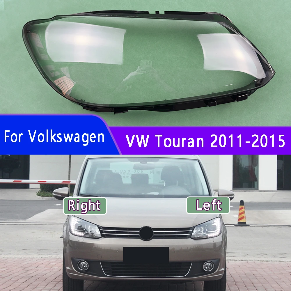 Transparent Shade Lens Mask Plexiglass For Volkswagen VW Touran 2011-2015 Lampshade Headlamp Shell Lampmask Headlight Cover