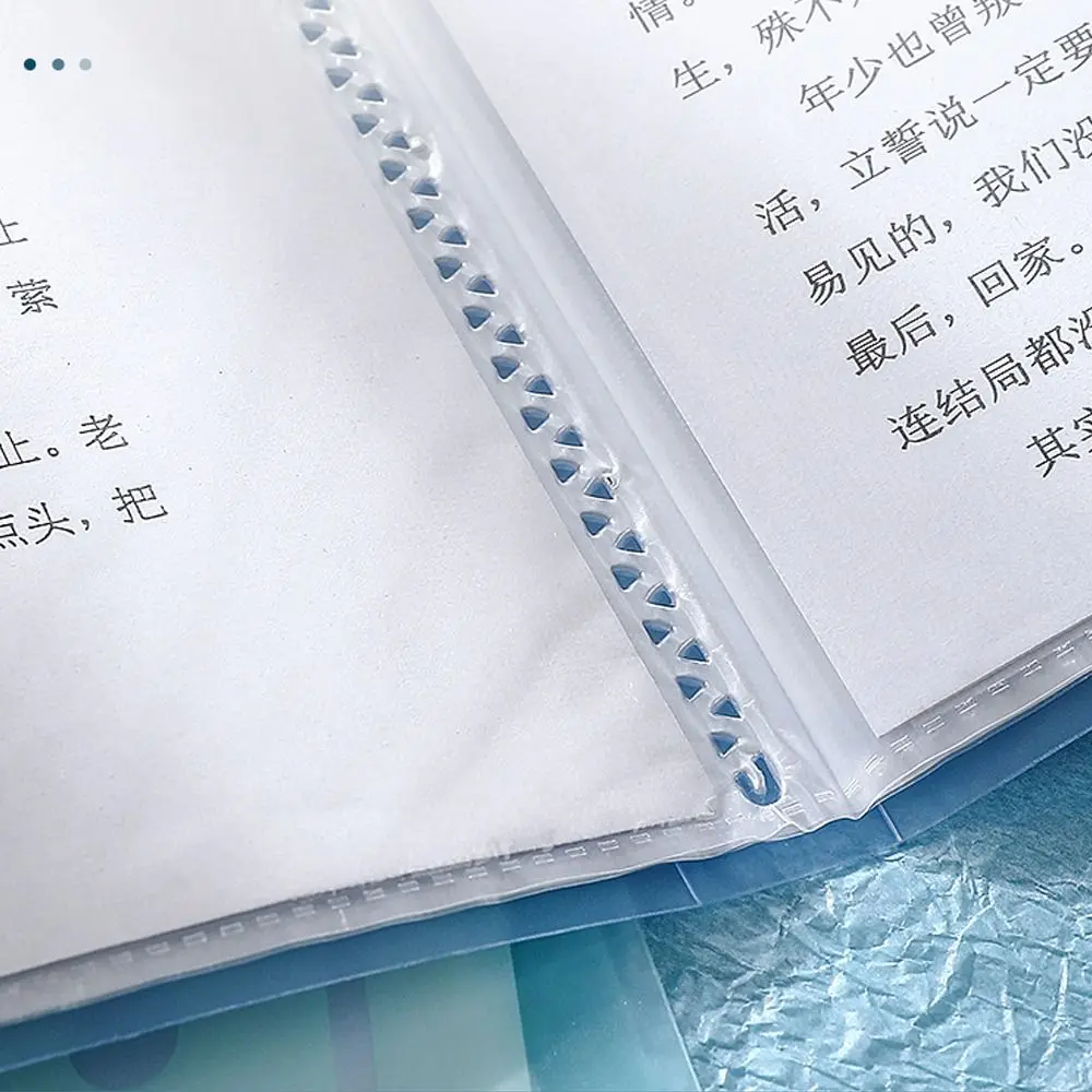 Cartella di file A4 portatile da 20 pagine Borsa di stoccaggio per carta di prova verticale impermeabile di grande capacità per studenti