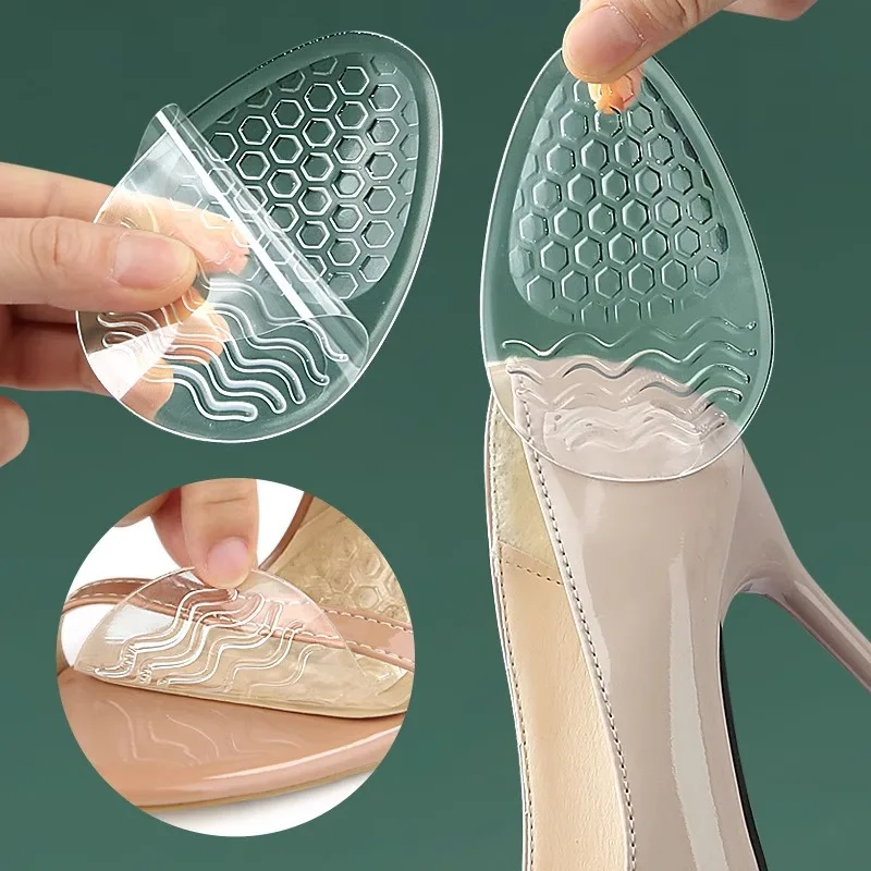 

GEL Sandals Forefoot Pads High Heels Anti-wear Anti-Slip Insoles Pain Relief Foot Care Inserts Particles Massage Shoe Cushion