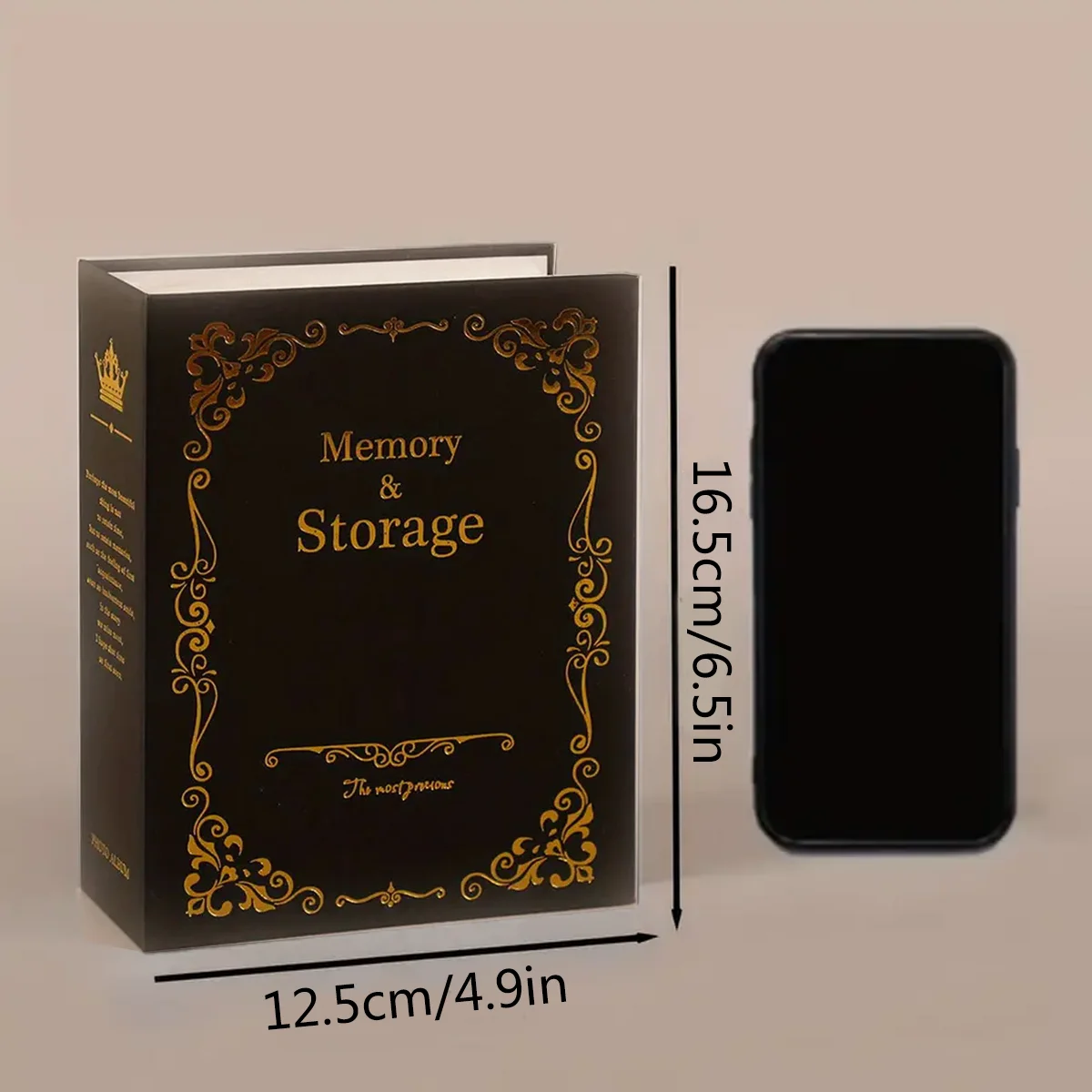 Vintage Photo Album 1 Page 2 Grids Can Hold 100 6-inch Photos Memory & Storage Exquisite Picture Box with Clip Art