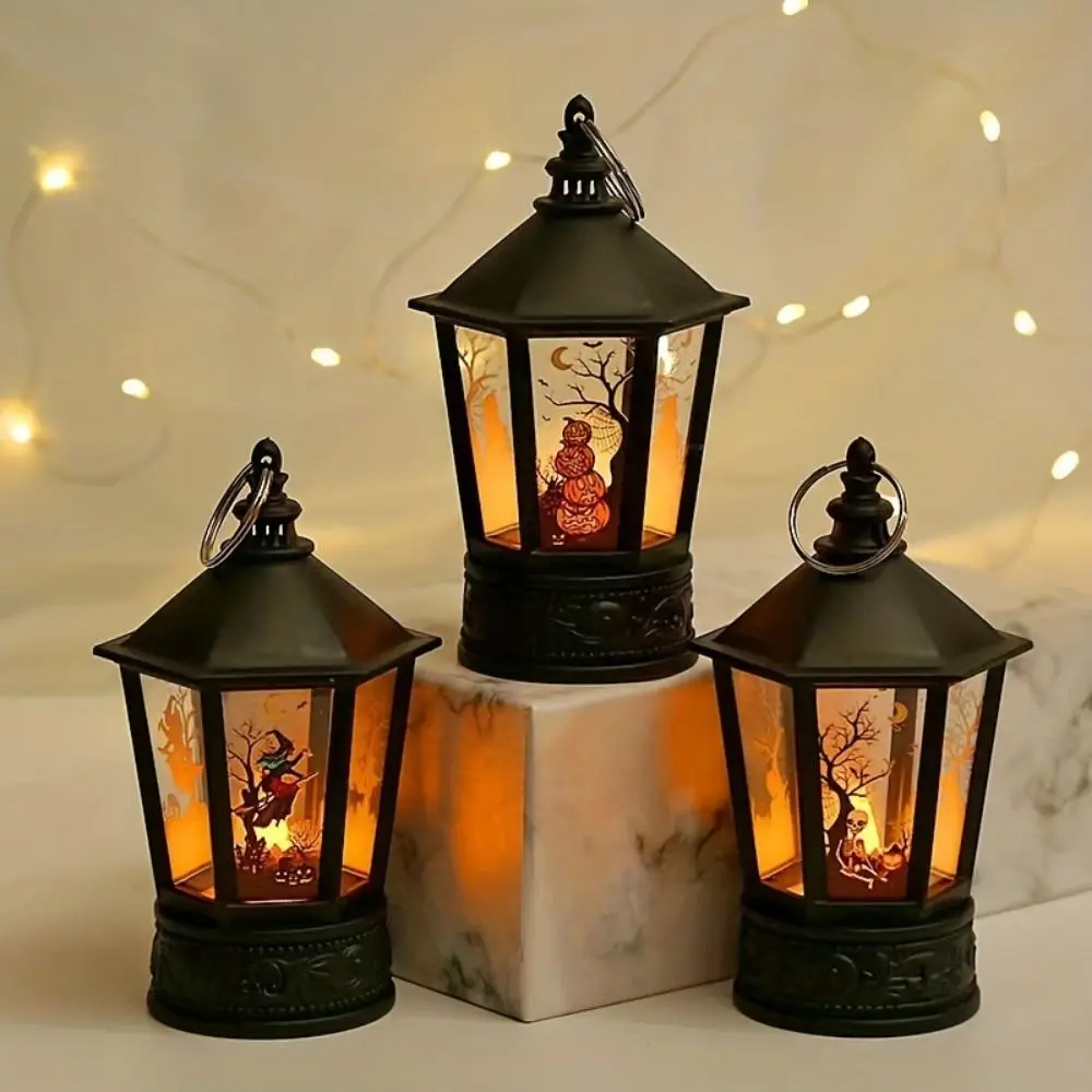 European Style Halloween Pumpkin Lantern Durable Vintage LED Electronic Candle LED Festival Lantern Ornaments Party Layout