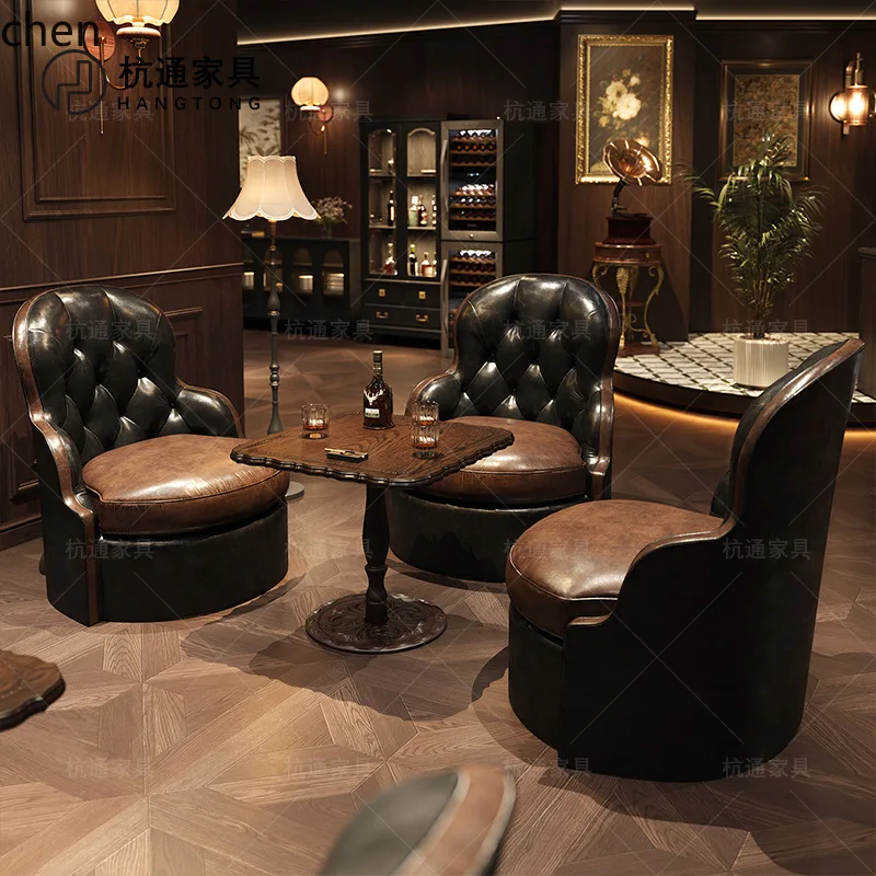 ZML Table and Chair Wine House Dining Table Music Dining Bar Coffee Shop Table and Chair