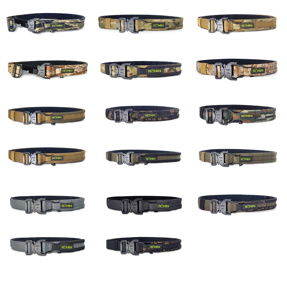 

Тактический ремень Ronin шириной 1,5 дюйма, двухслойный, с системой MOLLE, для активного отдыха и охоты