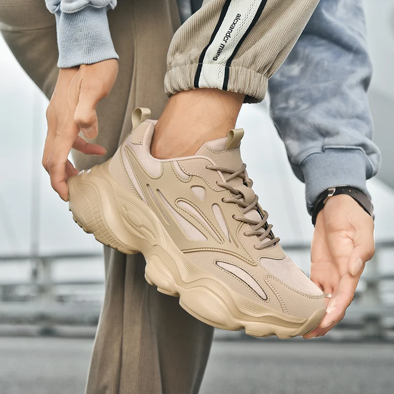 

Утолщенные и выше уличные повседневные кроссовки больших размеров 2025 года, модные и универсальные, кроссовки