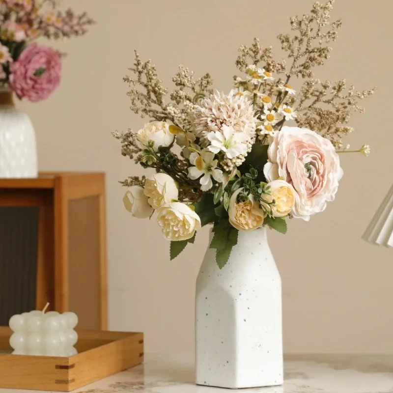 

1 шт., свадебные искусственные цветы, яркие цветные искусственные цветы, элегантные шелковые цветочные букеты для свадьбы, домашний офис, декор для стола