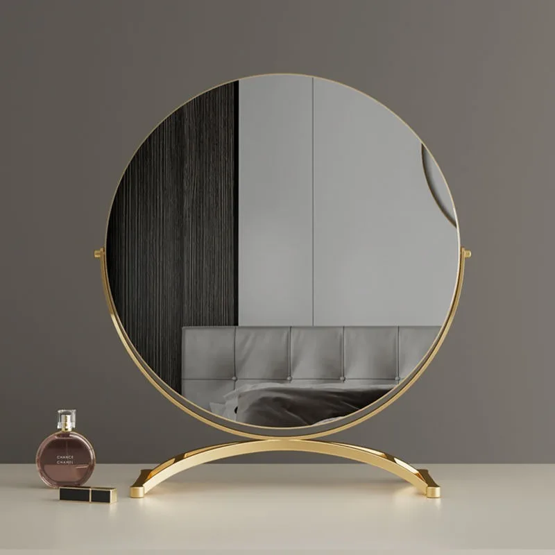 Makeup mirror Desktop desktop large high definition vanity mirror Folding Internet celebrity dormitory