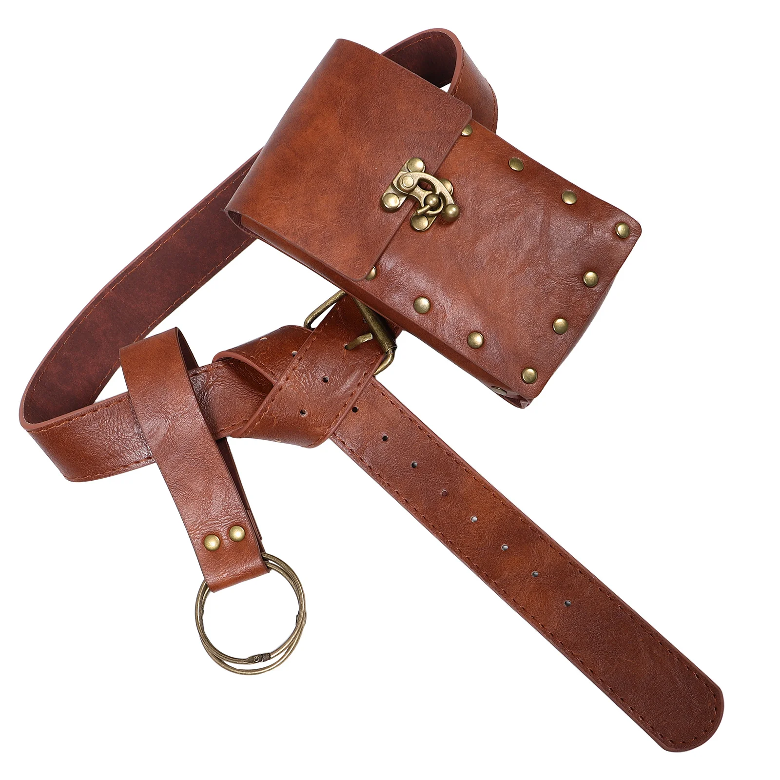 

1Set Embossed Medieval Renaissance Sword Belt Adjustable Sword Frog Holder for Cosplay Costume Stage Performance