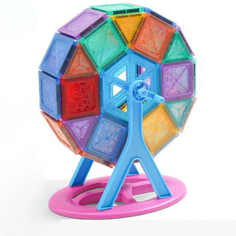 

Ferris Wheel Magnetic Sheet Building Block Model Toy Educational Construction Set Magnet Children's Puzzle Assemble for Kid Gift