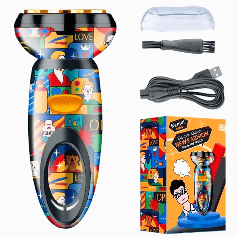 

Kemei KM-RS503 Portable Usb Charging Electric Shaver Professional Rechargeable Shaver Machine For Men Kemei Hair Clippers Men