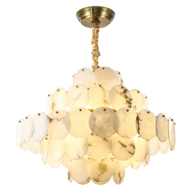 2025 Marble Ceiling Pendant Lamps Home Appliance Luxury Stone Hanging Lamps for Living Room Decoration Lighting above Table