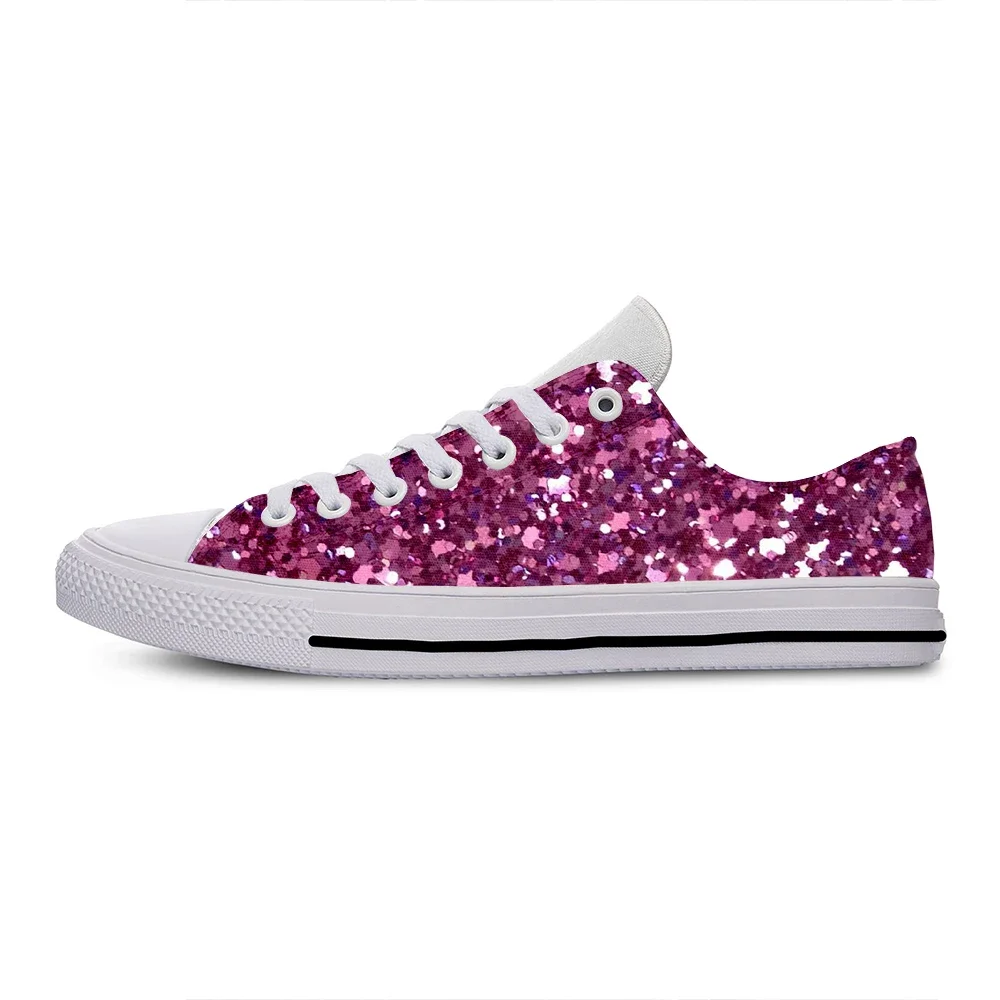 Sapatilhas Glitter Sparkles masculinas e femininas, sapatos casuais, leves, respiráveis, lantejoulas, top baixo, sapatos clássicos de tabuleiro, quentes, fofos, verão