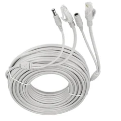 30m CCTV Cable RJ45 + DC 12V Power Lan Cable Cord Network Cables for video surveillance  2 in 1 Network  Extension Lan IP Camera