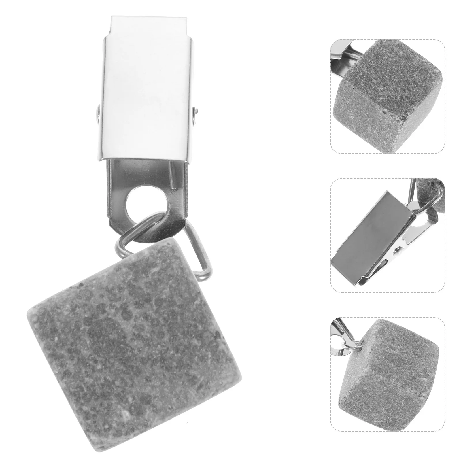 4 قطعة مفرش المائدة الأوزان الشماعات الحجرية مقاطع معدنية لغطاء الطاولة في الهواء الطلق لوازم التخييم اكسسوارات بار المطبخ #5