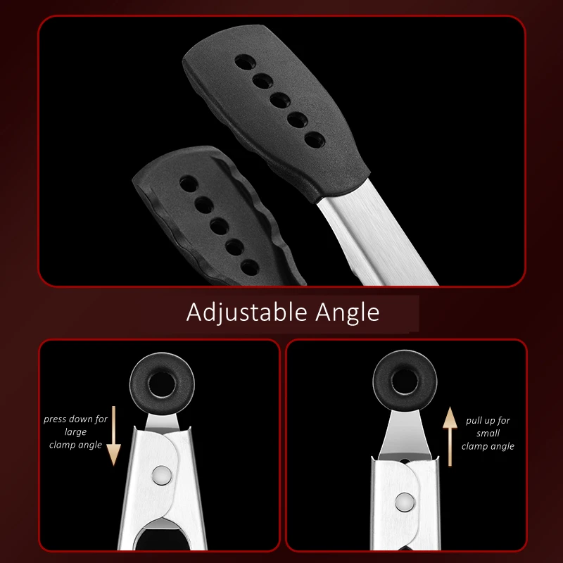 GEDO الأحمر النقي سيليكون ملقط الشواء مقص فرشاة مجموعة الصحية الصلب المشوي اكسسوارات المألوف تصميم نزهة تجهيزات المطابخ #3