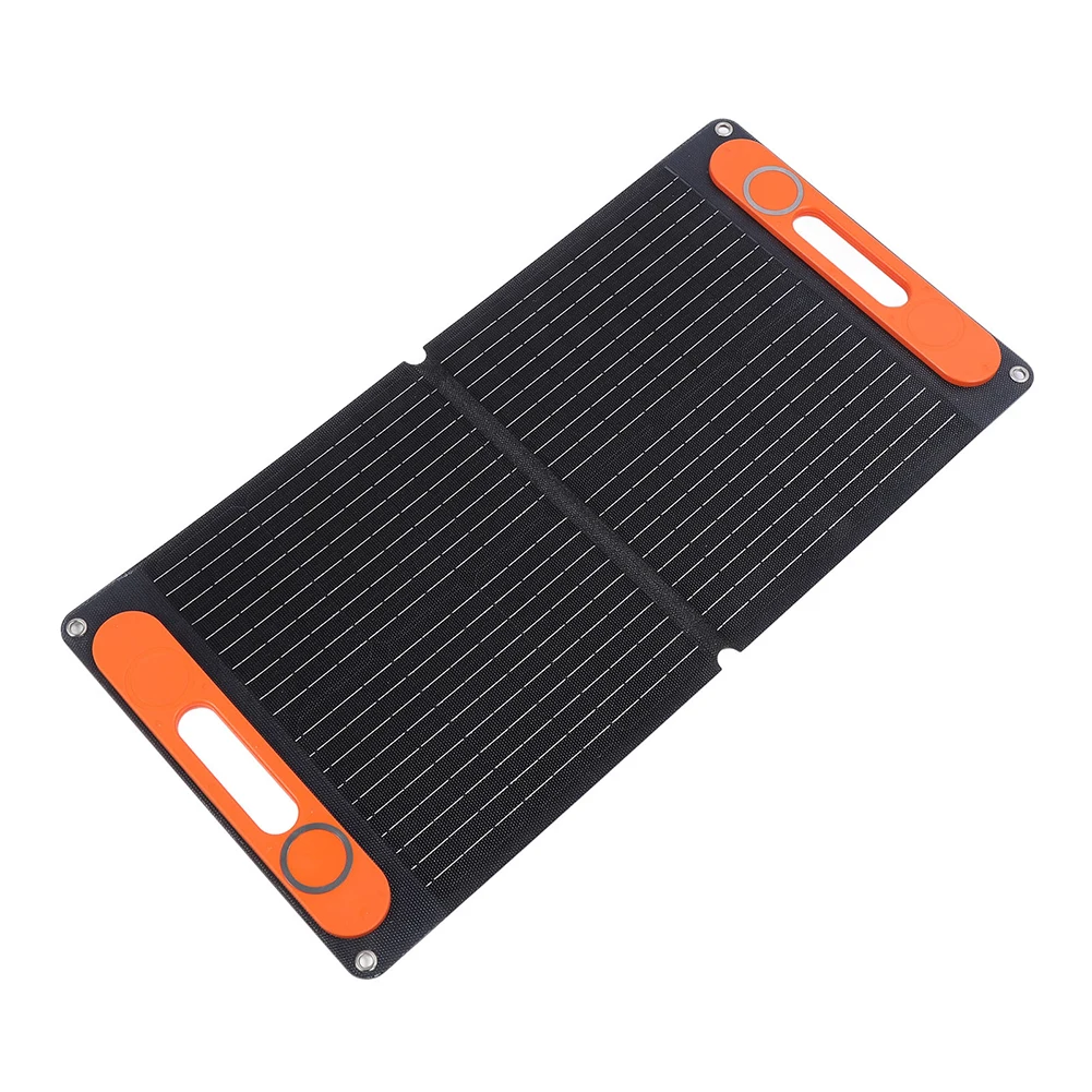

12V Battery Charger 80W Solar Panel Dual Output Ports Easy Transport Lightweight And Compact Dual Output Solar Panel