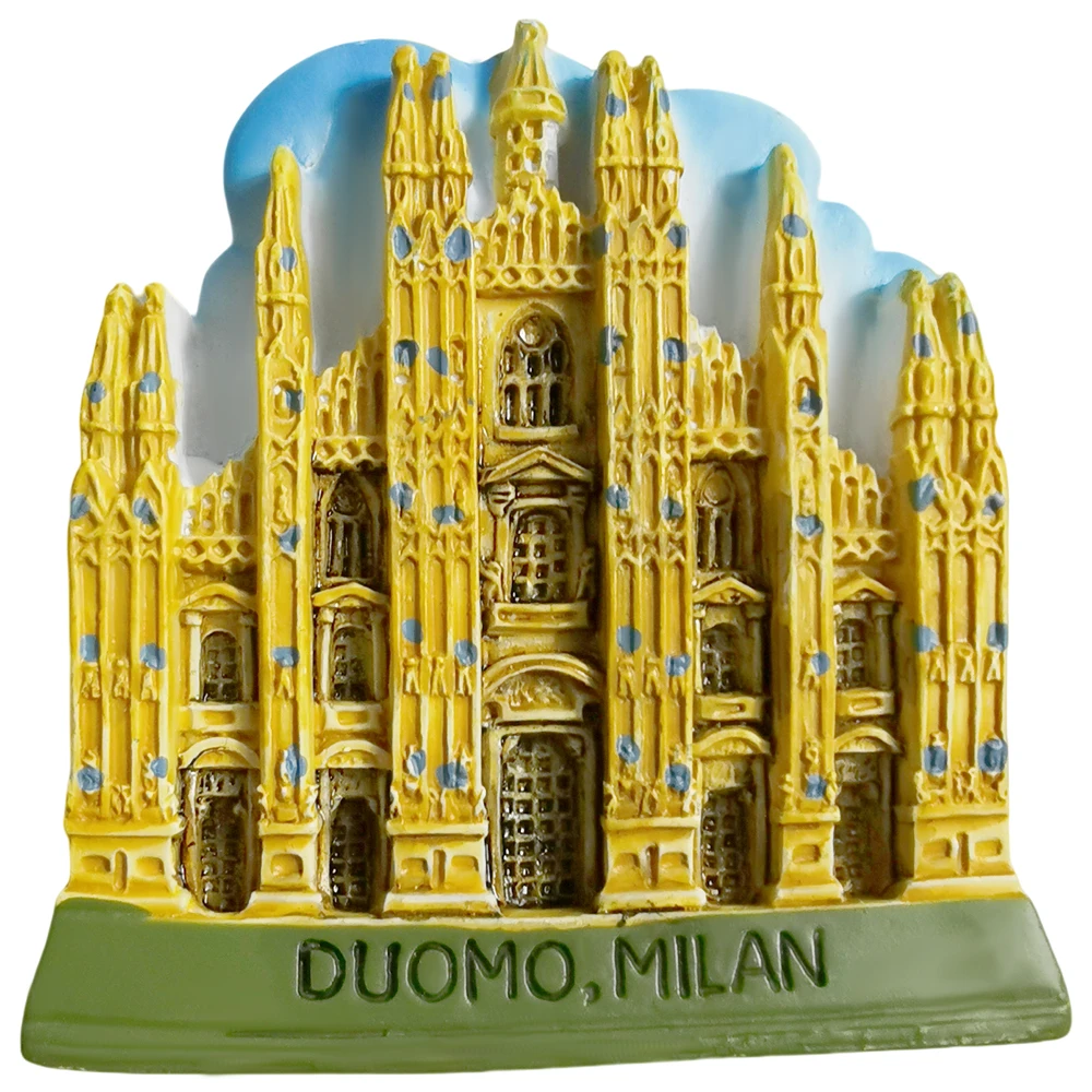 Duomo di Milano Италия Магнит на холодильник Путешествие на память Декоративный магнит на холодильник Ручная роспись Коллекция поделок