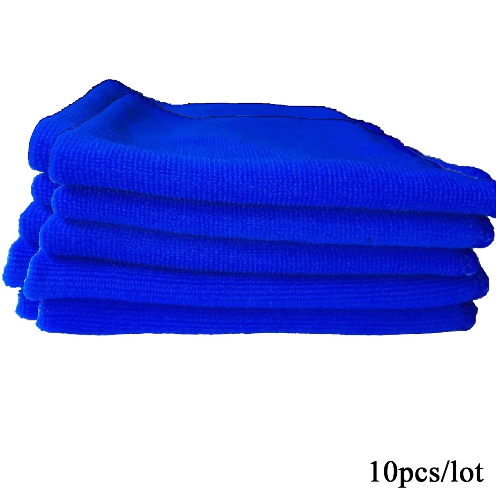 10pcs Microfiber Car Washing Cleaning Cloth Towel 30*30cm Glass Waxing Polishing Drying Detailing Kitchen Housework Cloth C06