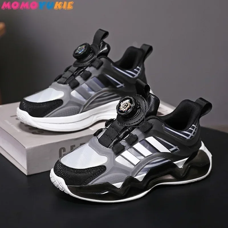 

Children Boys Girls Sneakers 2023 Spring New Swivel Buckle Light Kid Sport Shoes Toddler Casual Breathable Running Trainers