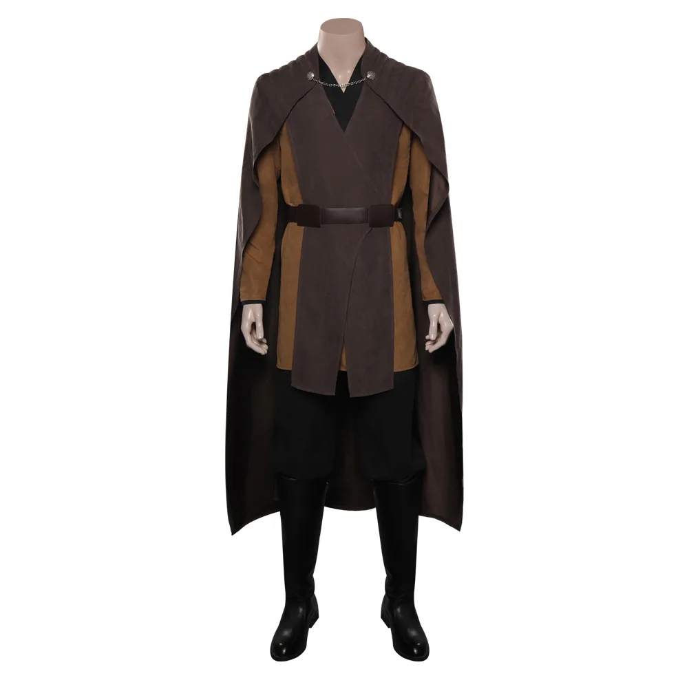 

Count Dooku Cosplay Costume Men Uniform Cloak Robe Belt Outfits Halloween Carnival Party Suit for Adult Male
