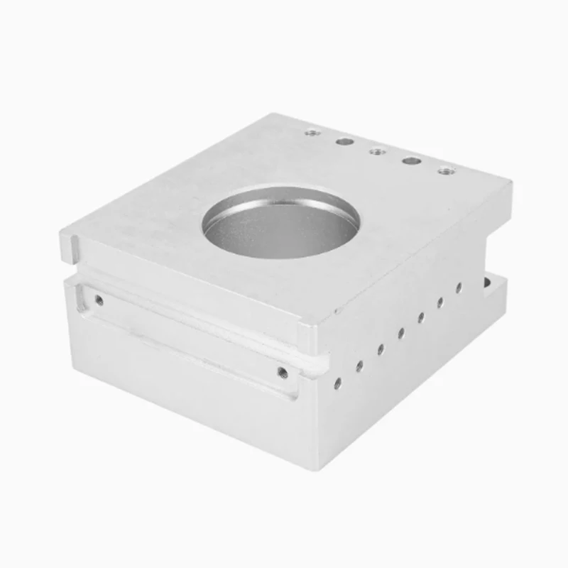 

CNC aluminum alloy precision machining, square mechanical mounting base, mechanical holder with holes