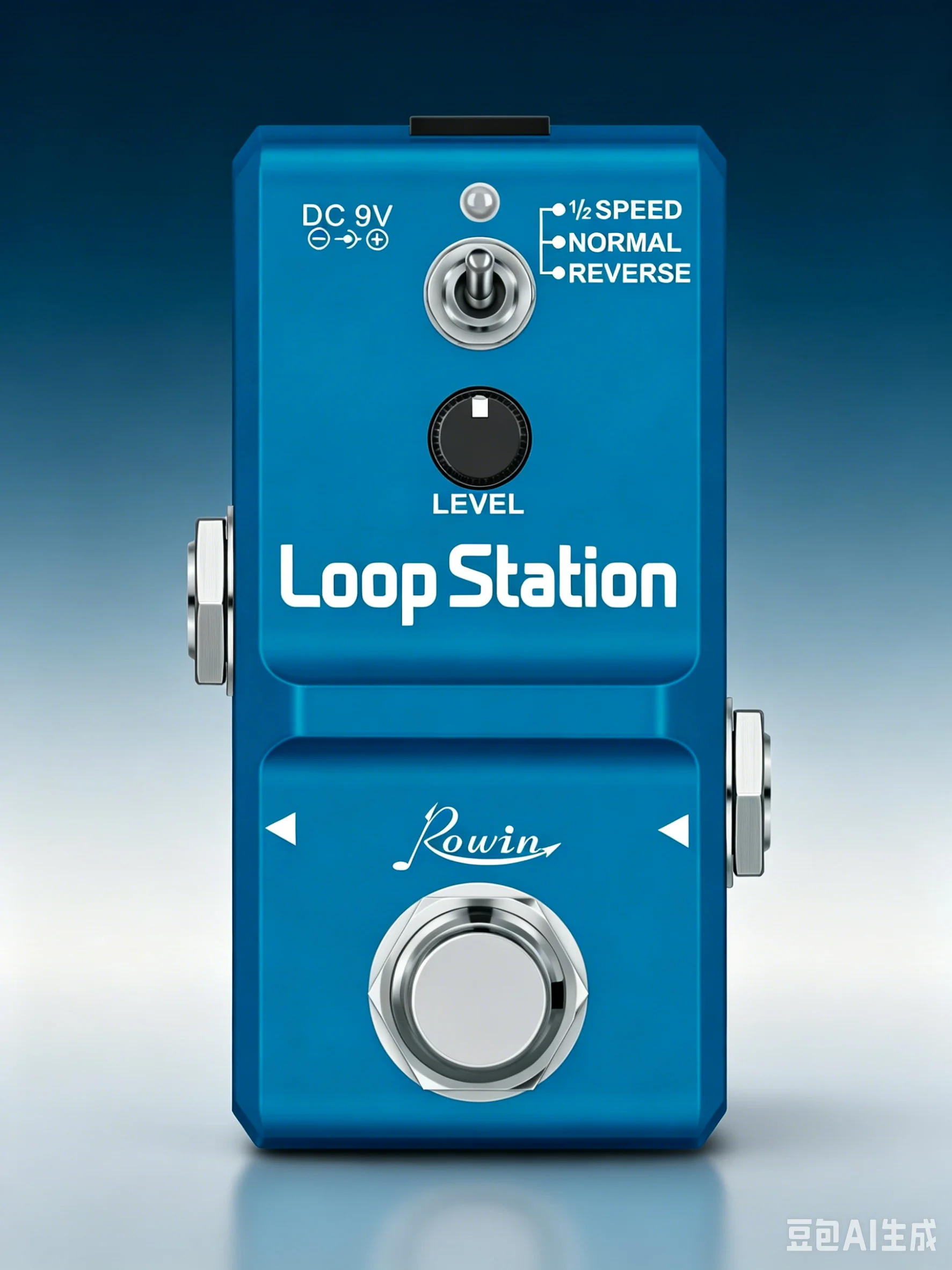 Rowin LN332AS Loop Station 48K Looper Pedal Unlimited Overdubs 10 Minutes of Loop, 1/2 Time, Reverse Full Metal Case True Bypass