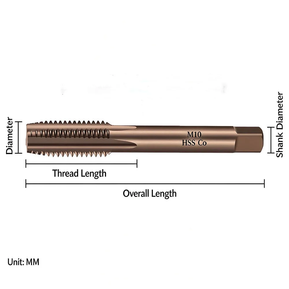 M35 HSS-Co Cobalt Screw Thread Tap Drill Bit Pointed Flute Metric M3-M16 Machine Taps Right Hand