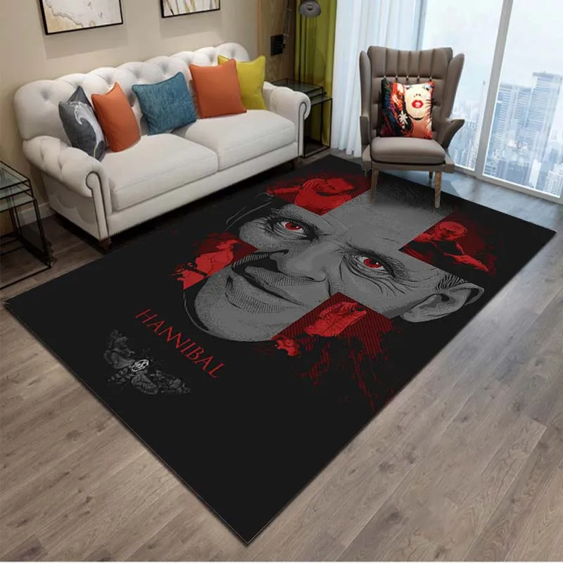 15 Sizes Hannibal Movie Carpet Rug for Bedroom Festival Home Decor Room Decor Living Room Bathroom Table Floor Mat Kids Gift