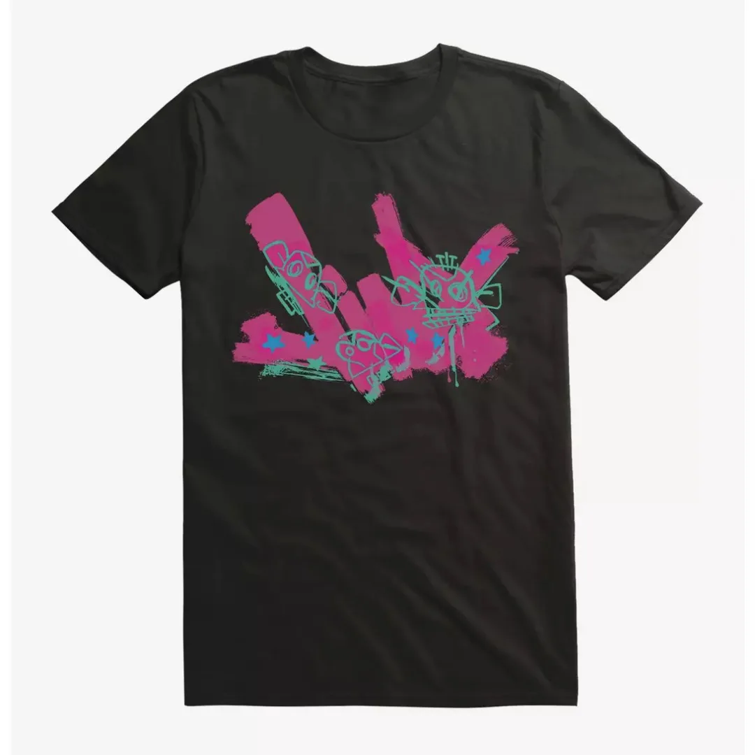 New Summer Game-related Anime Graphic Printed Men's American Retro Trendy Cotton Loose-fitting T-shirt Short Sleeves