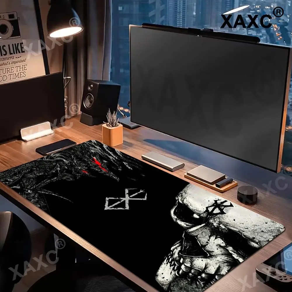 Mouse Pad Anime Berserk Gamer Keyboard Key cap Mause pads Large Rubber Gaming sword berserk pc accessories Cabinet Desk mat XAXC